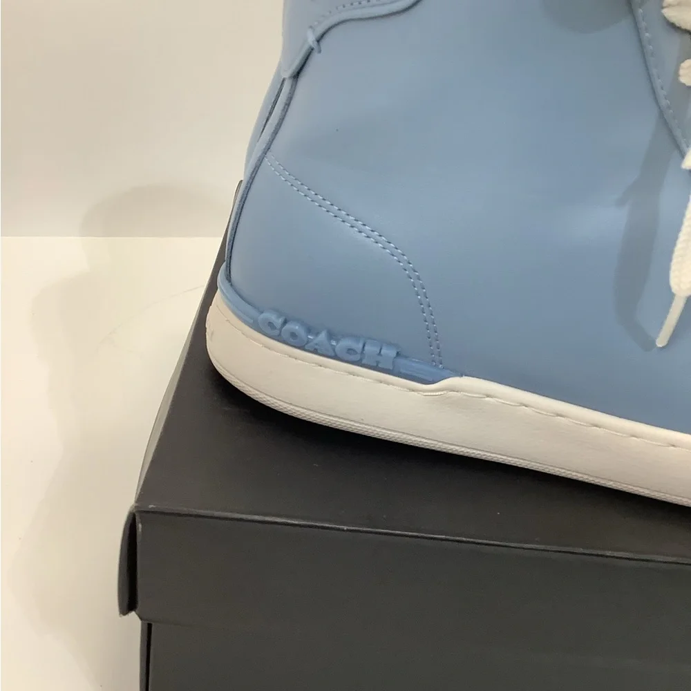 Coach Men's Clip‎ High Top Sneakers size 8.5 cornflower blue in original box